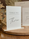 MODERN MINIMALIST TABLE SIGN / WHITE (TT-1002)