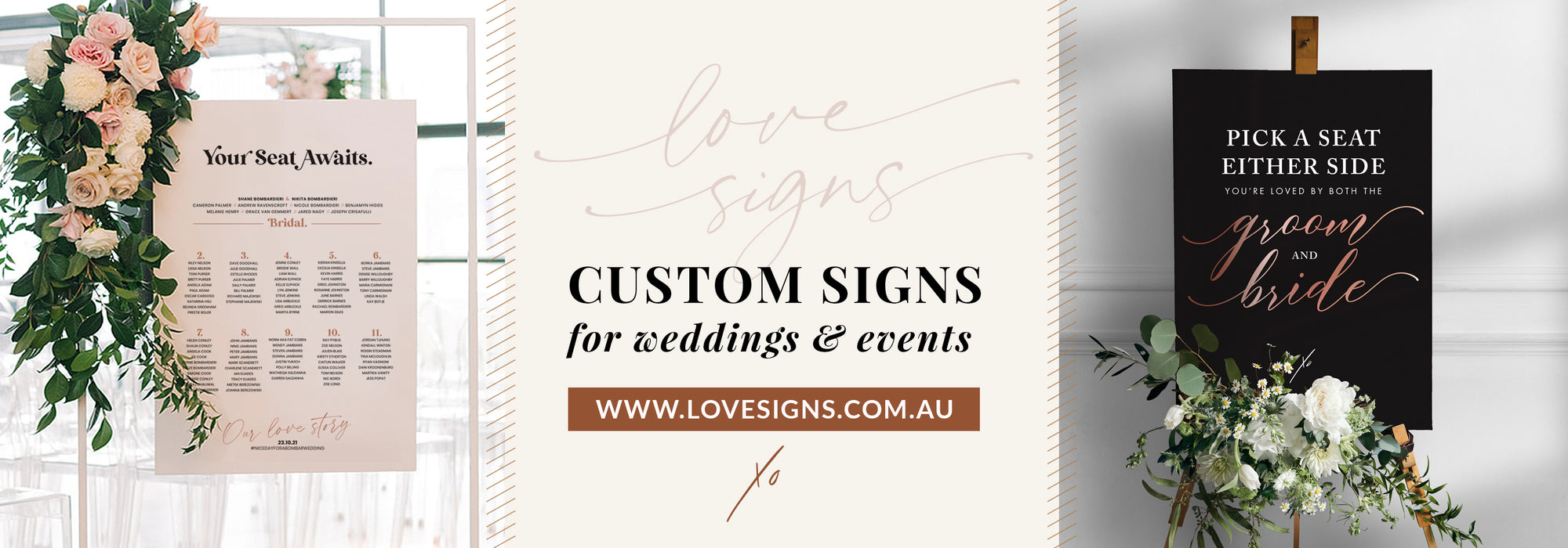 We work with event planners, designers, and brides and grooms from all over Australia to create signage for every occassion. Acrylic Signs, Wedding Signs, Wedding Welcome Signs, Acrylic Wedding Signs, Seating Signs, Seating Charts, Event Signage and more!