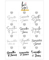 MODERN SCRIPT WEDDING WELCOME SIGN / BLACK (W318)