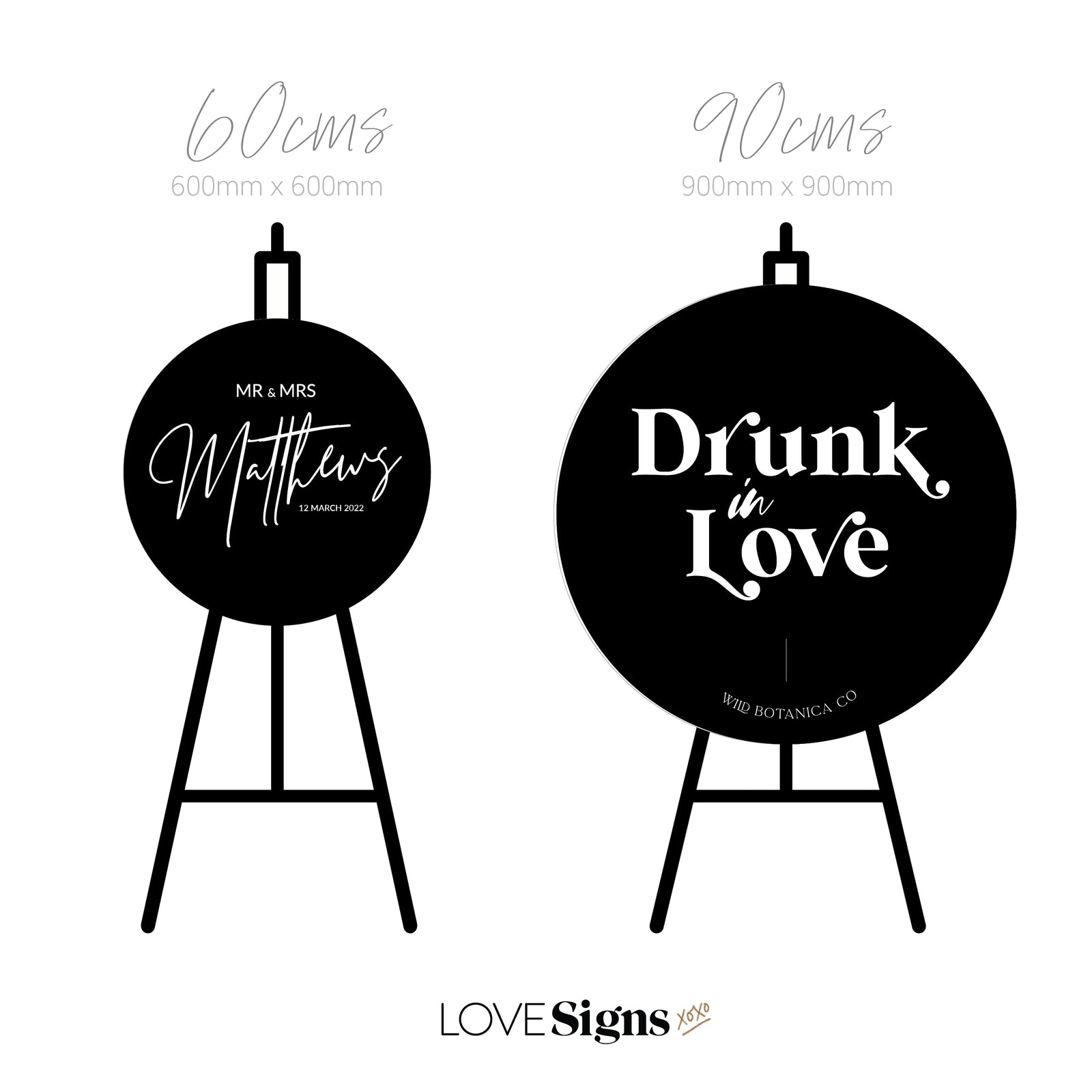 Round Circle Wedding Welcome Sign
