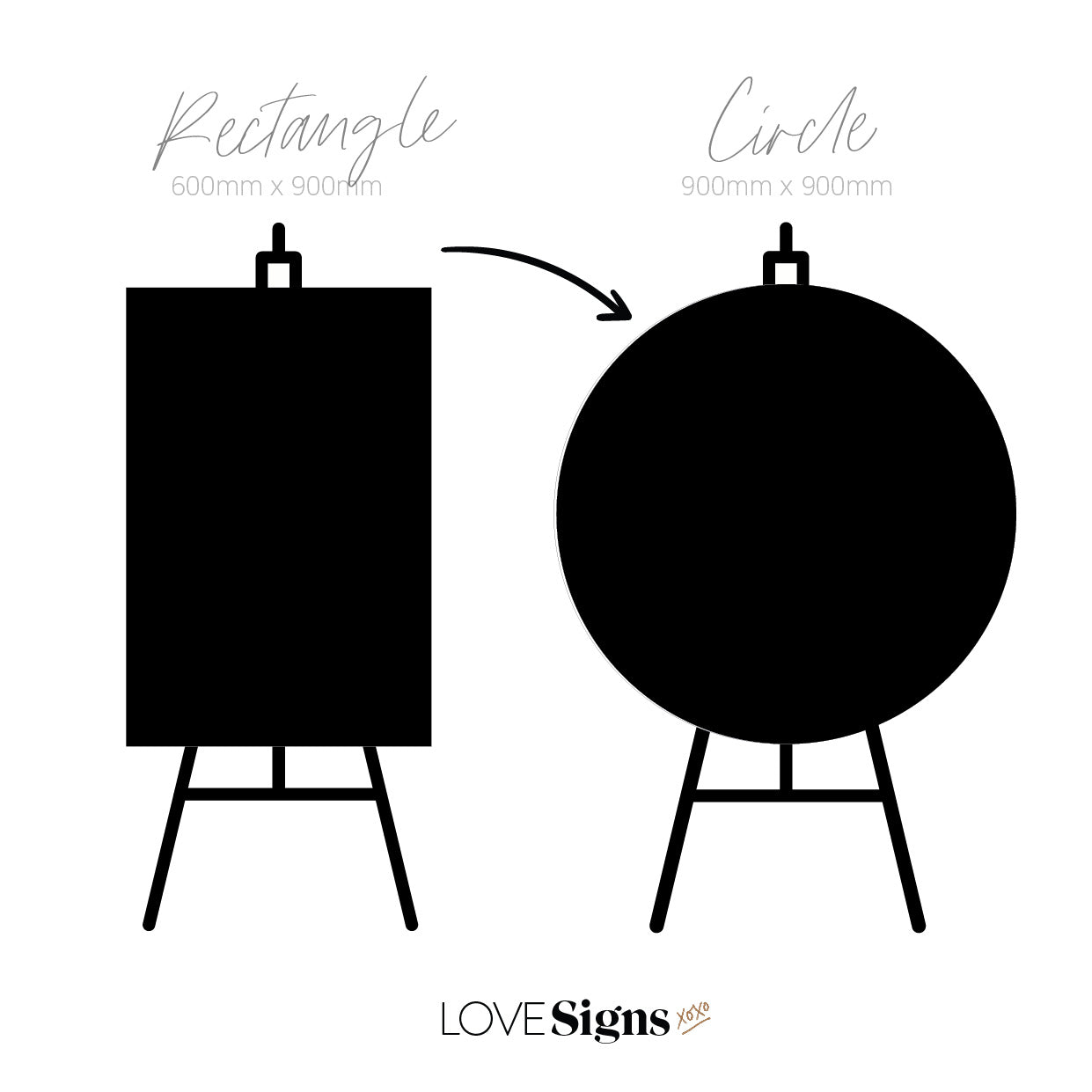 Upgrade from a Rectangle Sign to a 900mm Circle Sign