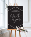 MODERN MINIMALIST ENGAGEMENT WELCOME SIGN / BLACK (E113)