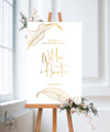 BOHO BOTANICAL ENGAGEMENT WELCOME SIGN / WHITE (E120)