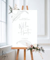 BOHO BOTANICAL ENGAGEMENT WELCOME SIGN / WHITE (E120)