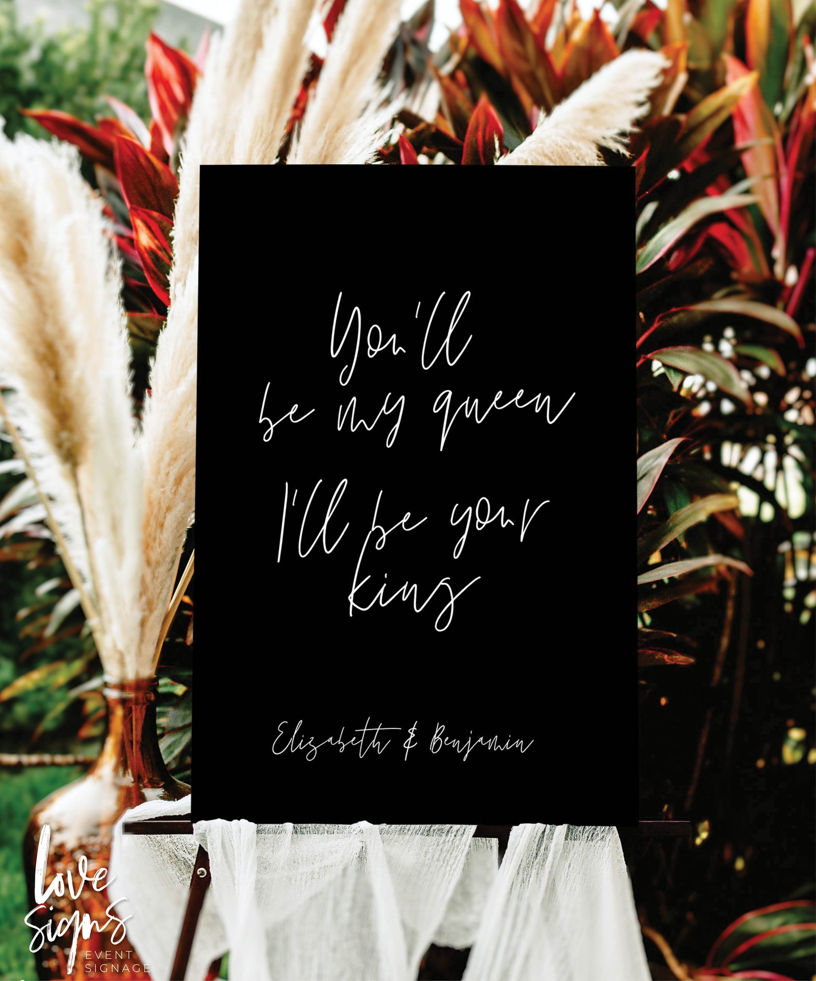 HANDWRITTEN STYLE QUOTABLE SCRIPTURE SIGN / BLACK ACRYLIC (Q918)