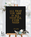 CLASSIC MODERN QUOTABLE SCRIPTURE SIGN / BLACK ACRYLIC (Q920)