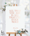 CLASSIC MODERN QUOTABLE SCRIPTURE SIGN / WHITE ACRYLIC (Q920)