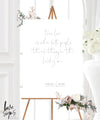 ELEGANT MODERN QUOTABLE SCRIPTURE SIGN / WHITE ACRYLIC (Q921)