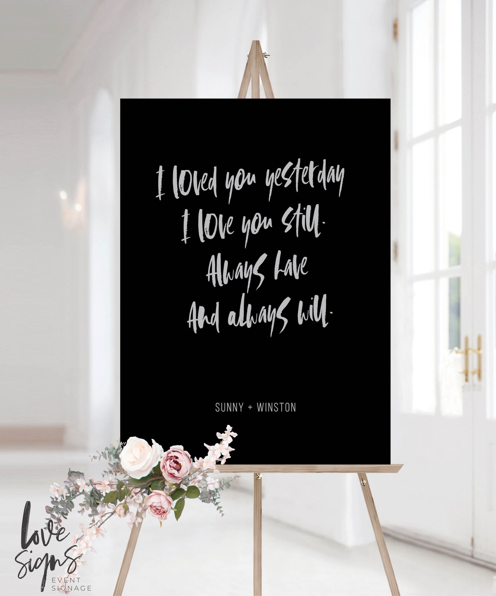 MODERN BRUSH QUOTABLE SCRIPTURE SIGN / BLACK ACRYLIC (Q922)