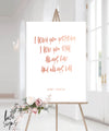 MODERN BRUSH QUOTABLE SCRIPTURE SIGN / WHITE ACRYLIC (Q922)