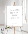 MODERN BRUSH QUOTABLE SCRIPTURE SIGN / WHITE ACRYLIC (Q922)