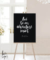 MODERN BRUSH QUOTABLE SCRIPTURE SIGN / BLACK ACRYLIC (Q923)