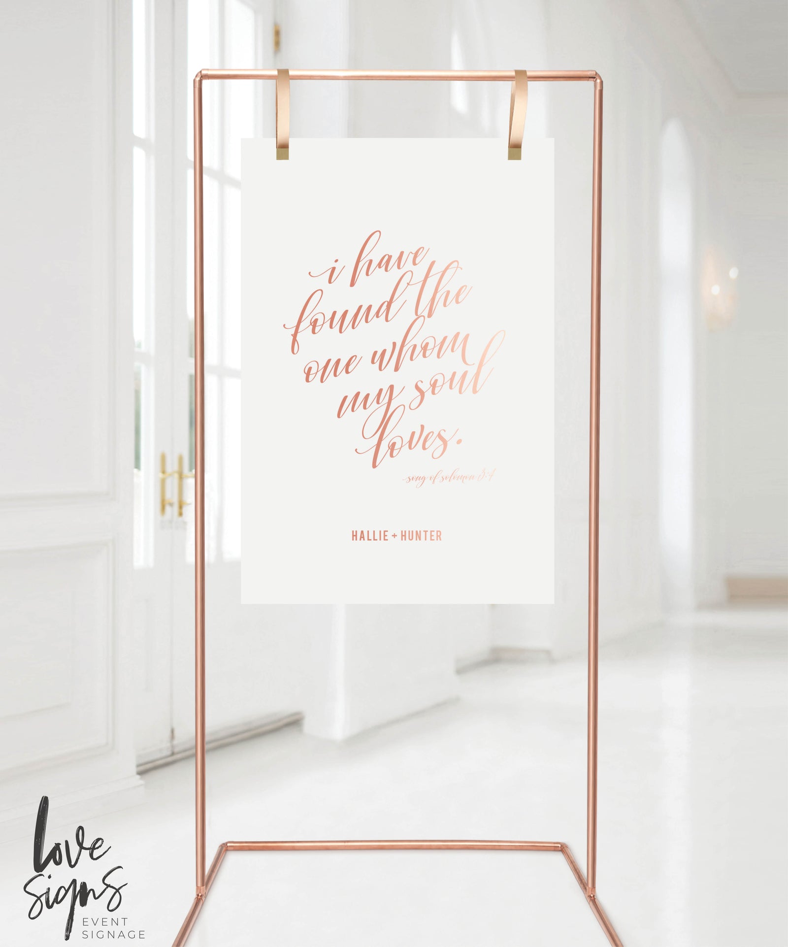 CALLIGRAPHY QUOTABLE SCRIPTURE SIGN / WHITE ACRYLIC (Q925) / SONG OF SOLOMON 3:4