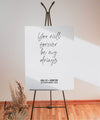 MODERN MINIMALIST QUOTABLE SCRIPTURE SIGN / WHITE ACRYLIC (Q926)