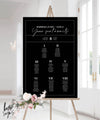 CLASSIC WEDDING SEATING SIGN / BLACK ACRYLIC (S720) / 'YOUR SEAT AWAITS'