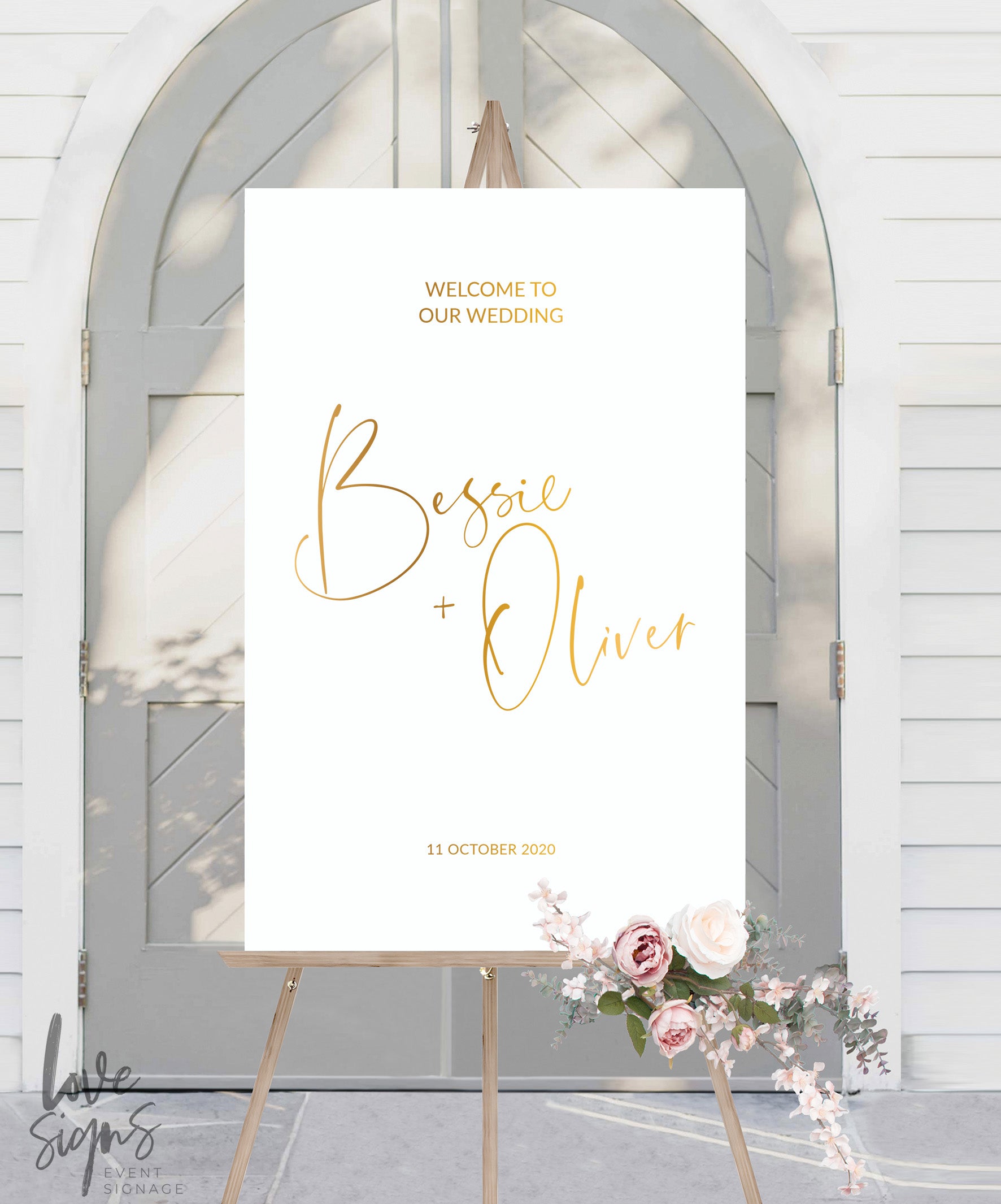 MINIMAL WEDDING WELCOME SIGN / WHITE (W311)