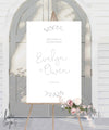 MODERN BOTANICAL WEDDING WELCOME SIGN / WHITE (W315)