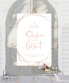 MODERN SCRIPT WEDDING WELCOME SIGN / WHITE (W318)