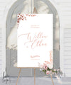 MODERN CALLIGRAPHY WEDDING WELCOME SIGN / WHITE (W322)
